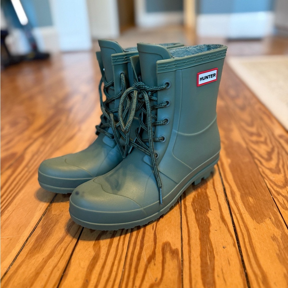 Hunter Green Rain Boots